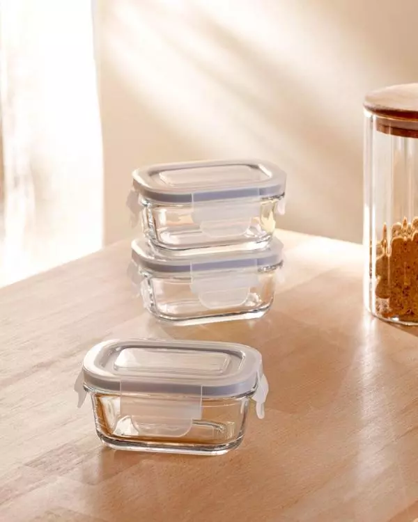 Marle 3-Piece Rectangle Mini Food Container - 120Ml