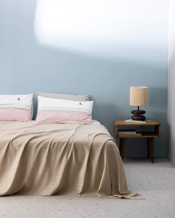 Mathilda Ecocell Plain Double Size Pique Set