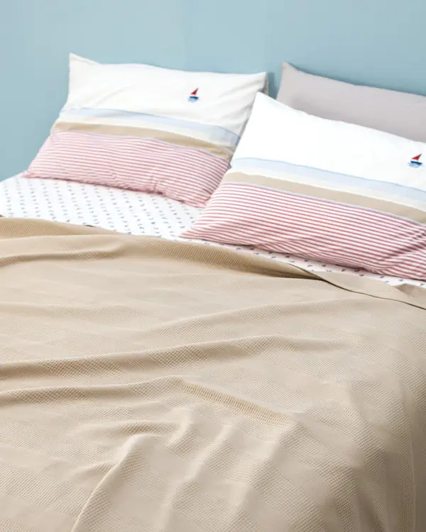 Mathilda Ecocell Plain Double Size Pique Set